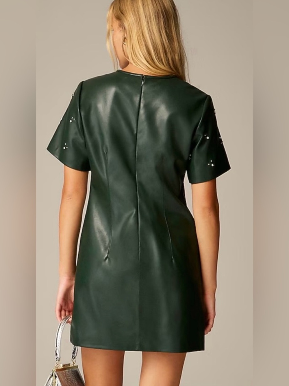 J.Crew Collection mini dress in embellished faux leather - Picture 3 of 9